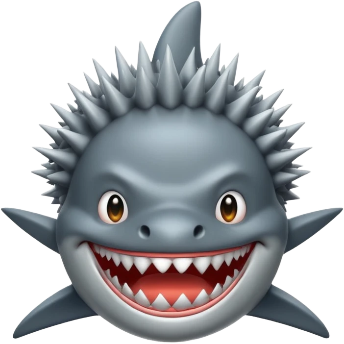 Shark with afro emoji