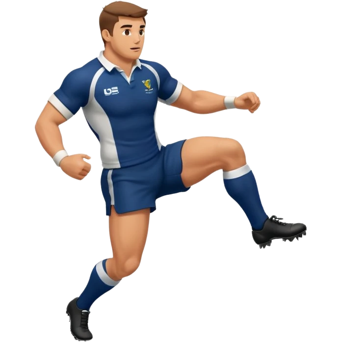 Rugby player Kickoff the ball  emoji