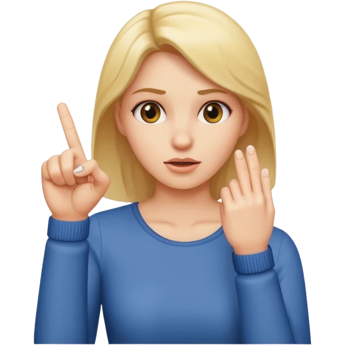 Female shaking finger saying no emoji