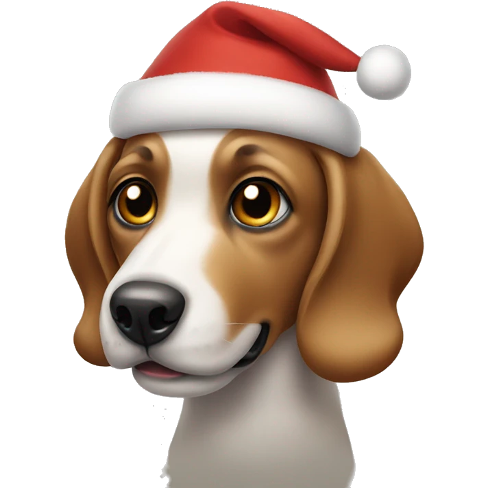 Christmas dog emoji