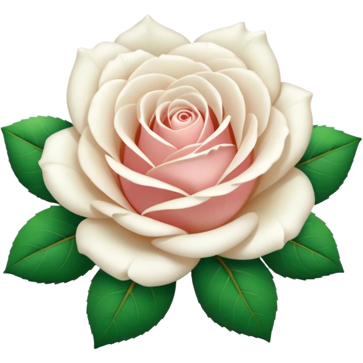 white rose, no green leaves emoji