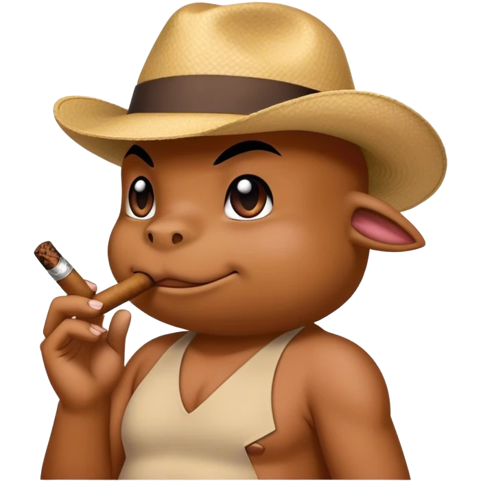 Pokemon smoking a cigar emoji