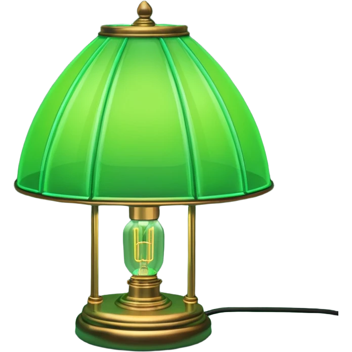 1980s green lighting lamp emoji