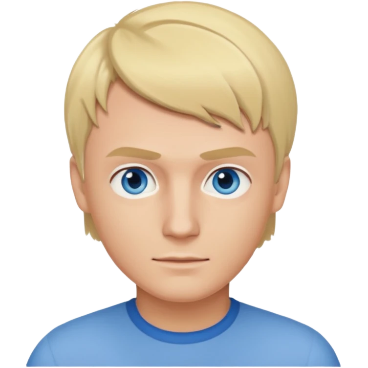Nick Carter blue eyes, blonde bob cut hair emoji