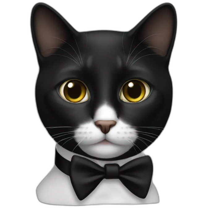 gato tuxedo negro emoji