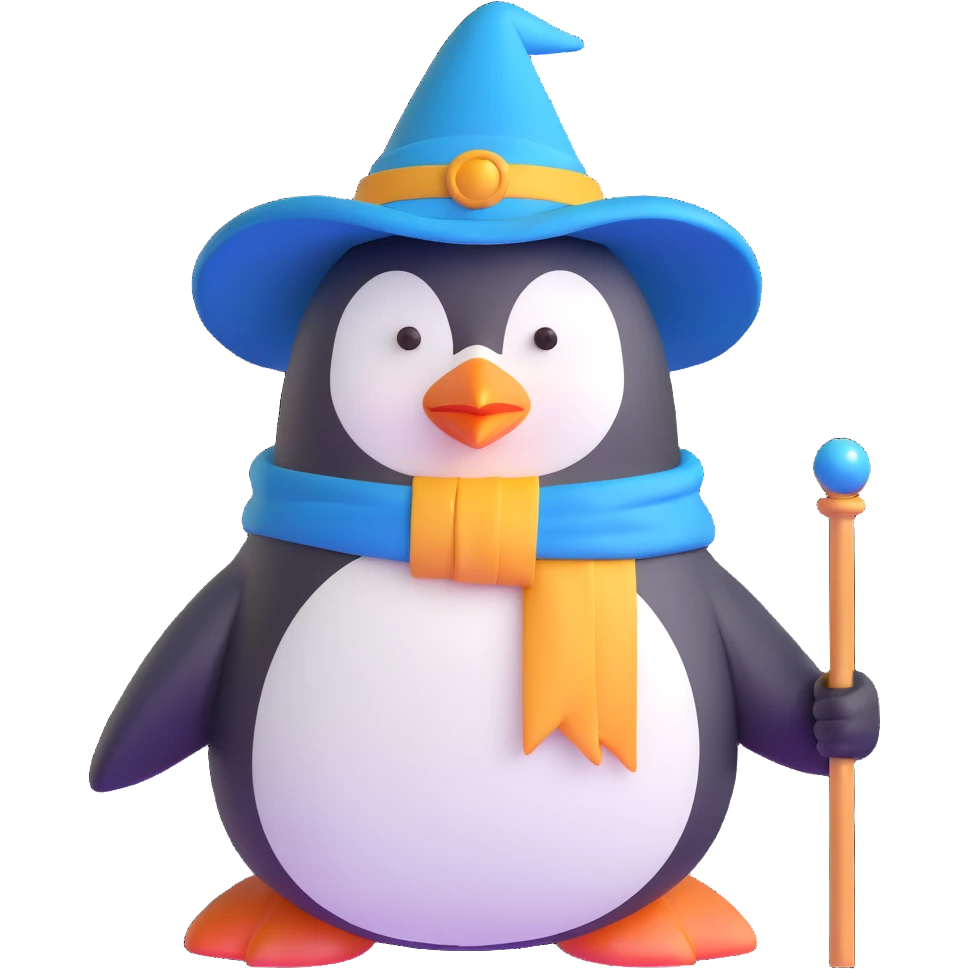 penguin wizard emoji