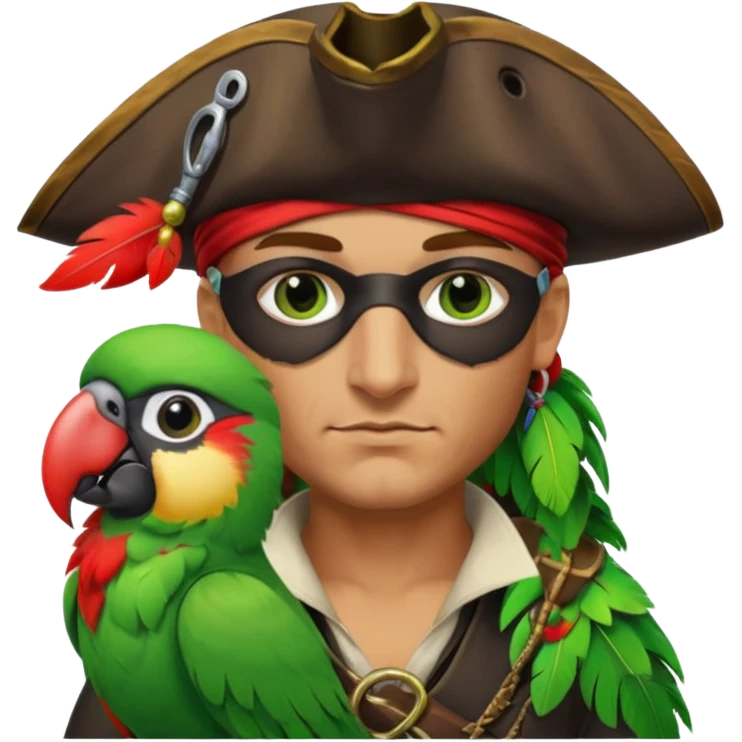 pirate and parrot emoji