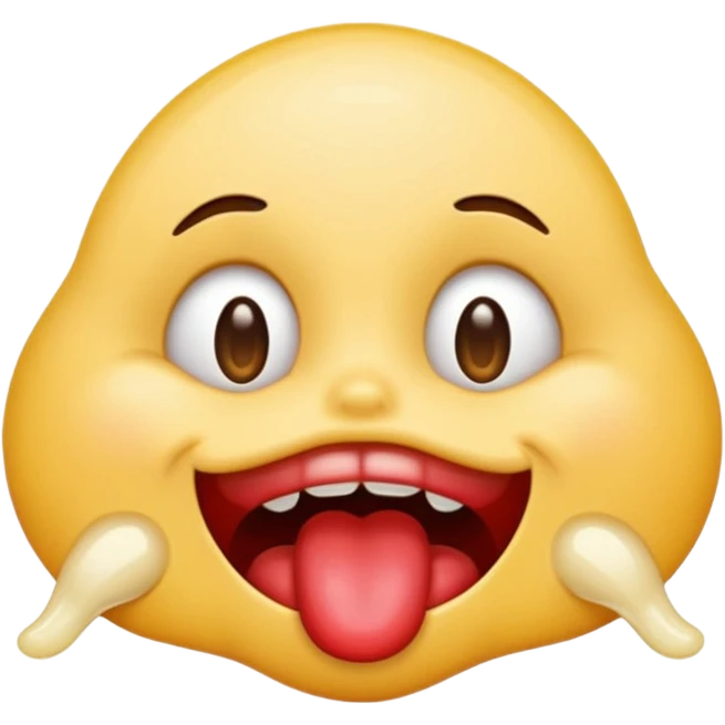emoji biting its lip and drooling drooling saliva  emoji