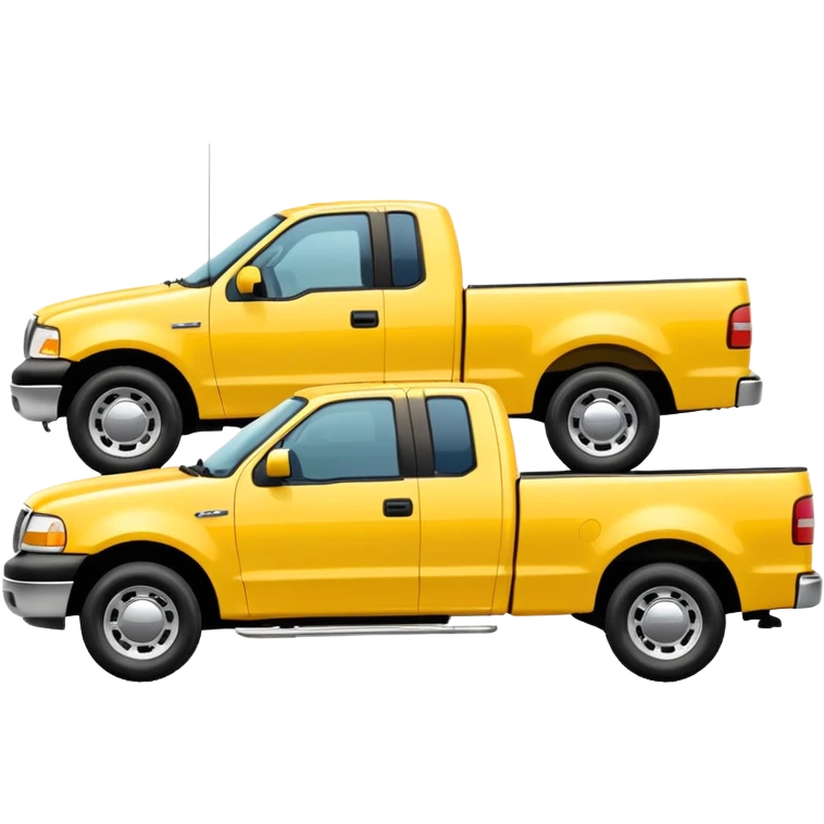 2001 Ford F150 pickup truck side view yellow emoji