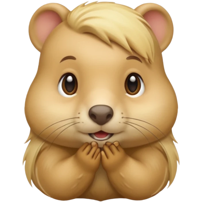 Gopher long blonde hair emoji