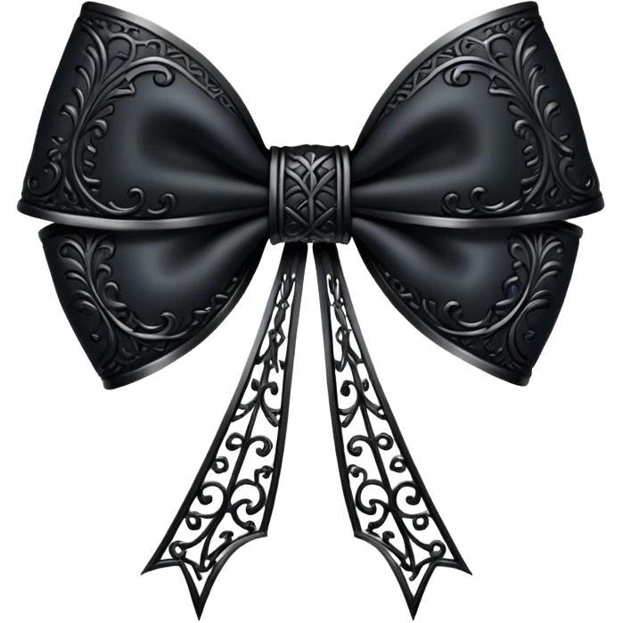 Gothic bow emoji