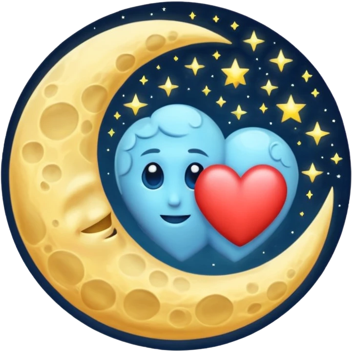Moon love emoji