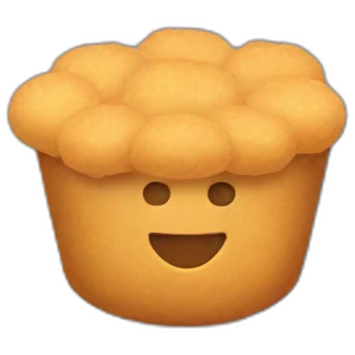 Chat avec une gamelle de croquettes emoji
