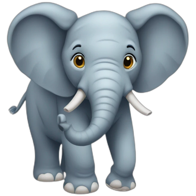 Éléphant qui fait un saltau emoji