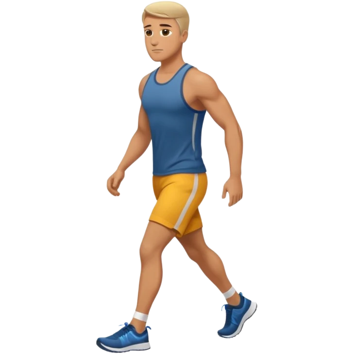 guywalking workout clothes  emoji