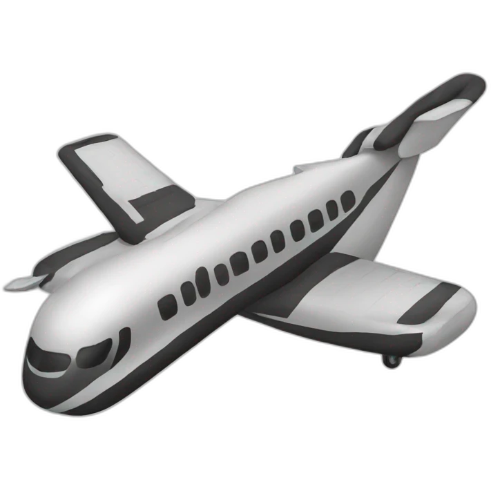 black and white ariplane emoji