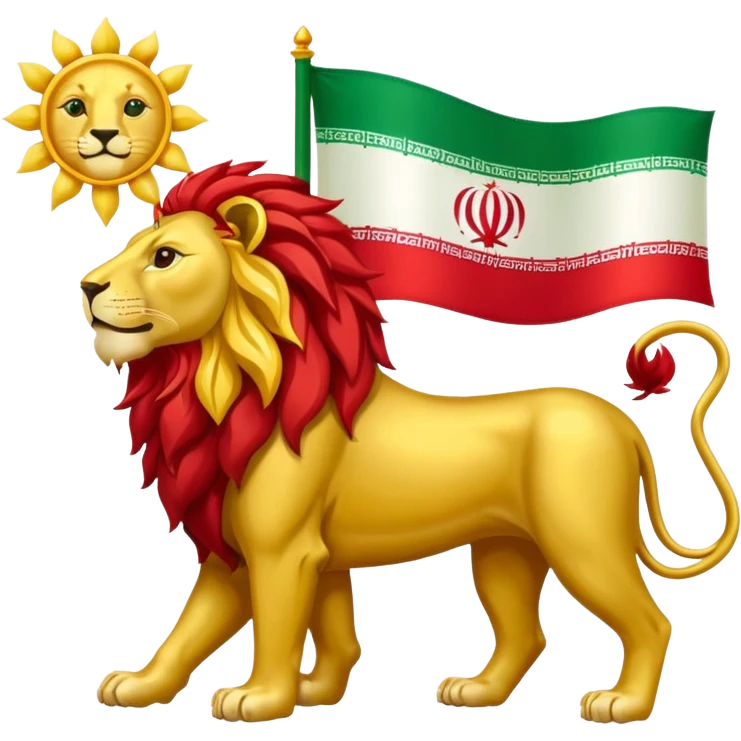 Iran lion and sun flag emoji