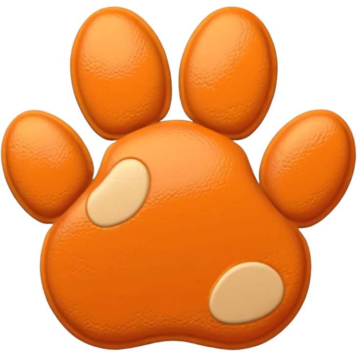 a pastel orange pawprint emoji