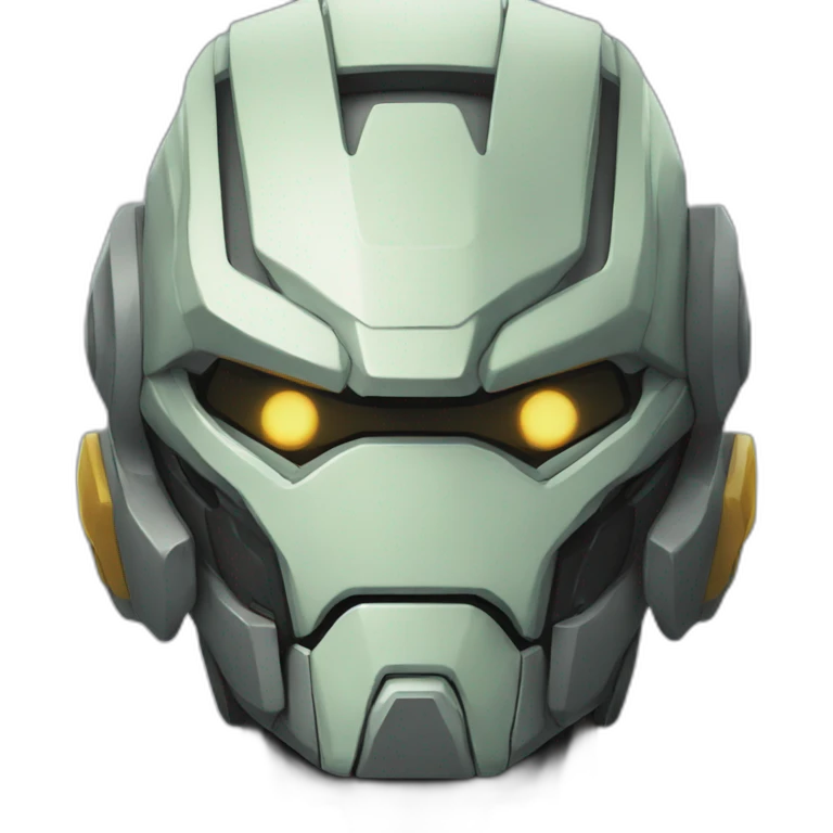 Half faced mecha emoji