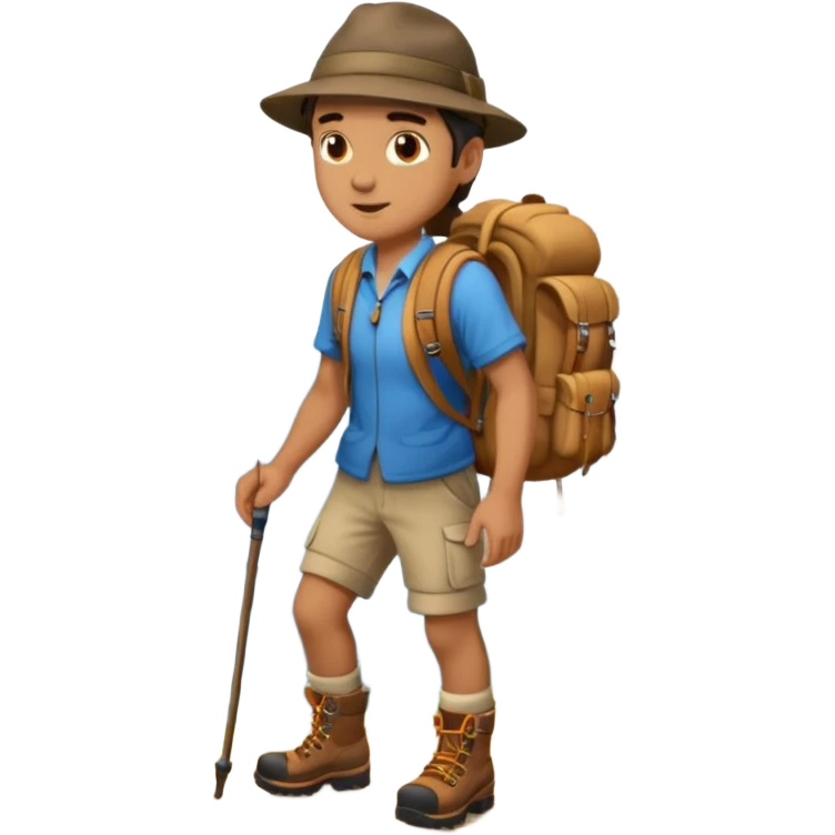 backpacked mountain wanderer emoji