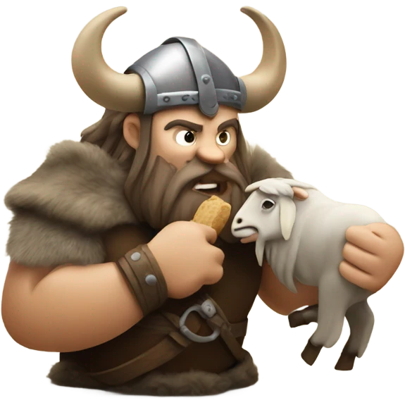 Viking eating A Ram emoji