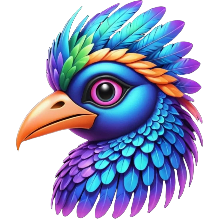 Alien bird emoji
