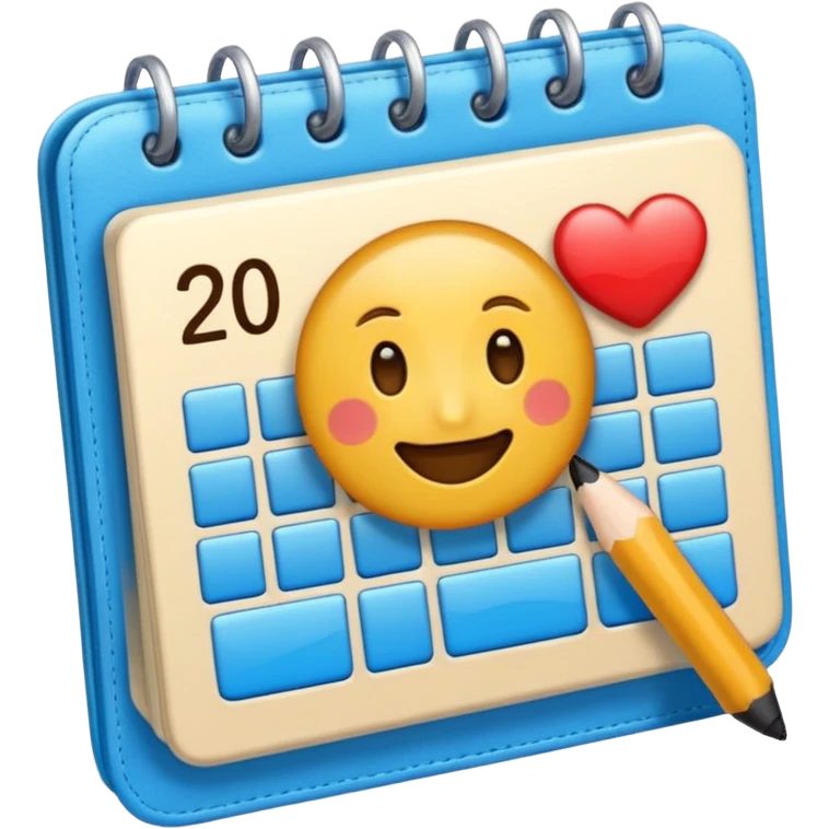 crie um emoji de uma agenda digital, tipo google calendar emoji