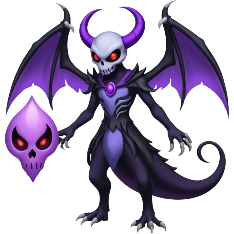 Gothic evil Duskull-Darkrai-Lunala-Dhelmise-fusion (full body) emoji