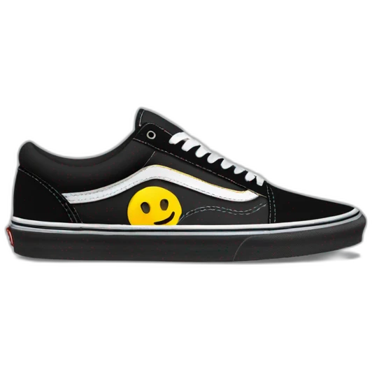 vans black old skool emoji
