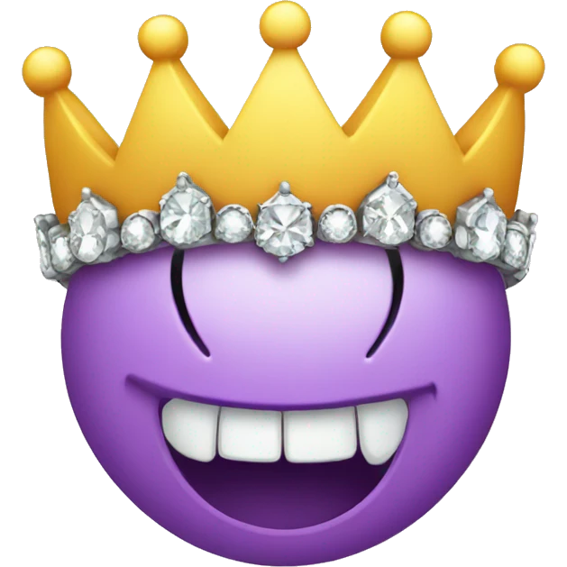 CREATE EMOJI WITH DIAMOND CROWN AND TEETH emoji