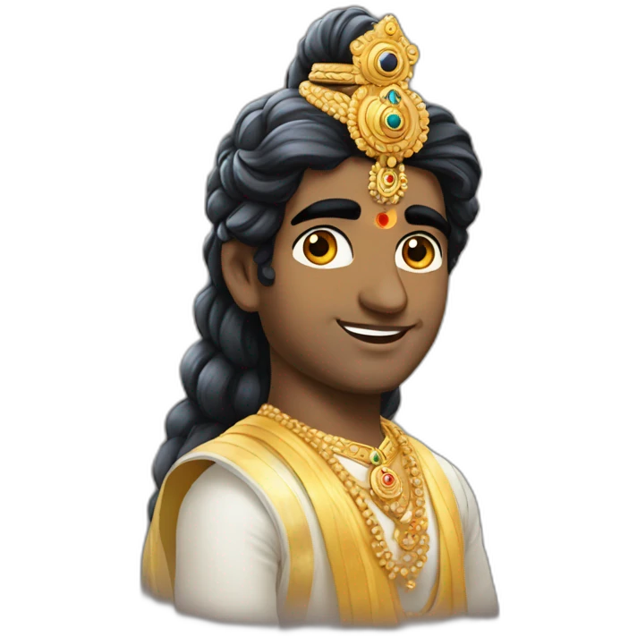 Lord krishna with black hair emoji