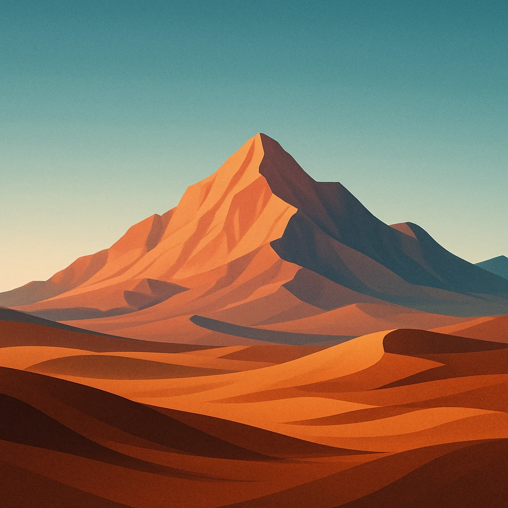 A modern desert mountain, wallpaper, modern emoji