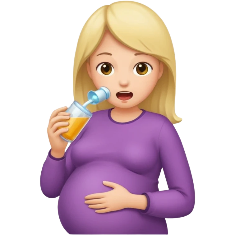 Pregnant women swallowing people emoji
