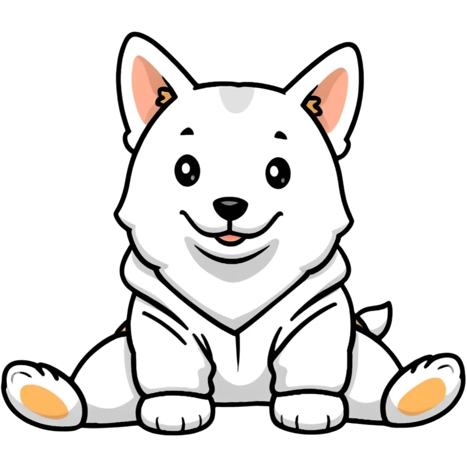 Dog with baggy sweats dead on the floor  emoji