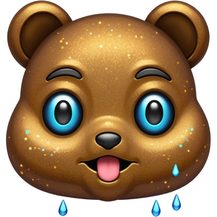 glitter poops brown cyberpunk emoji
