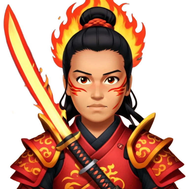 Fire-Wielding Samurai emoji