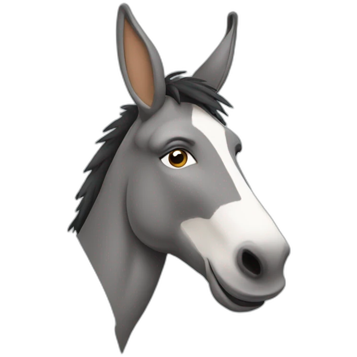 Donkey working in the office emoji