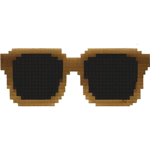 pixelated glasses emoji