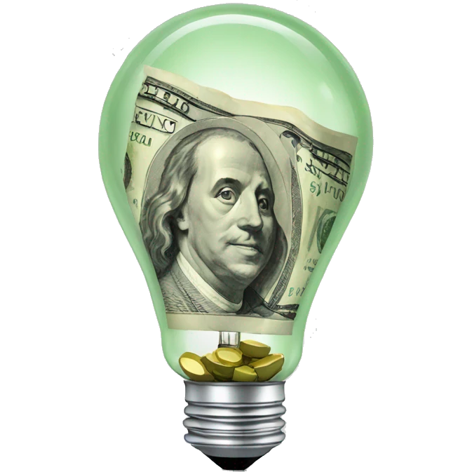 bulb with money inside emoji