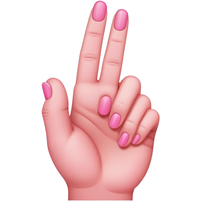 Pink middle finger emoji