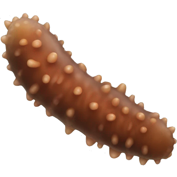 Flesh colored sea cucumber  emoji