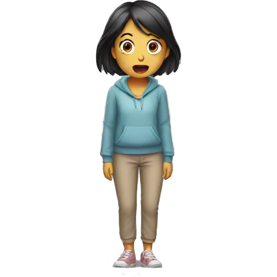 the girl is shocked emoji