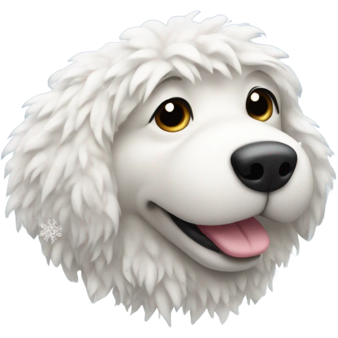 Snowy dog emoji
