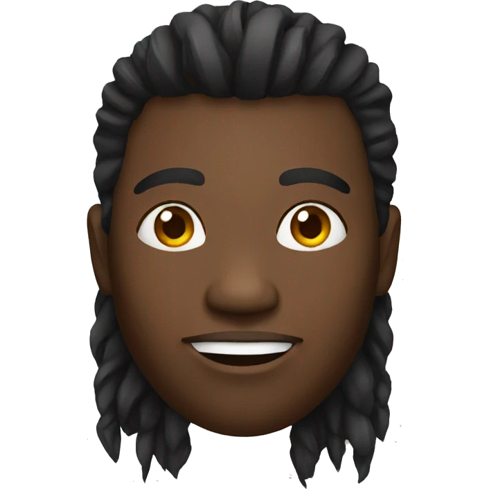 Black man tribal with hair emoji
