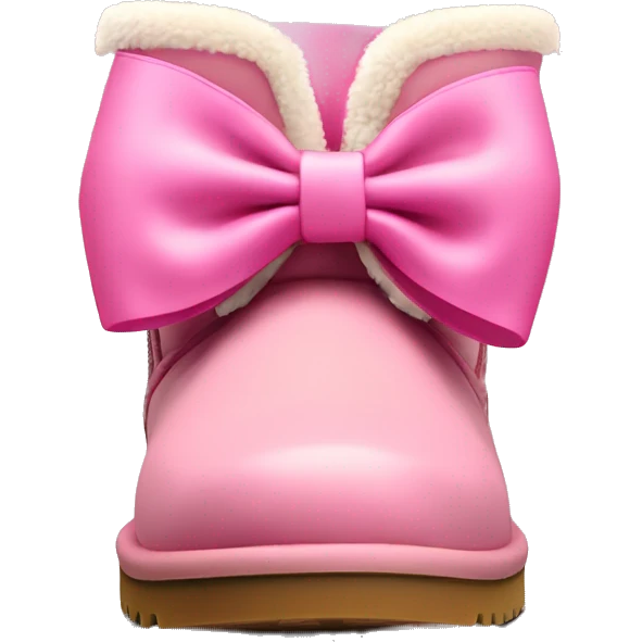 pink bow on ugg boot emoji