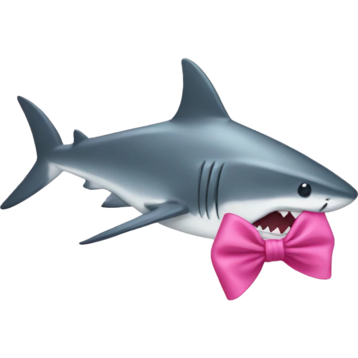 shark with a pink bow emoji