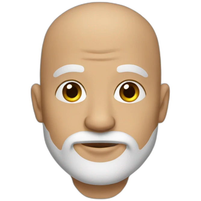 a bald and bearded man emoji