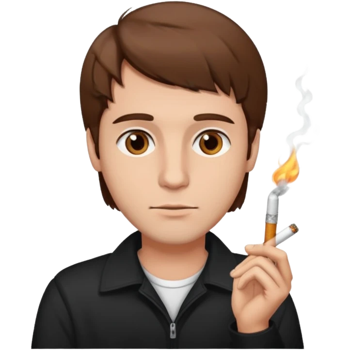 garcon brun cigarette  emoji