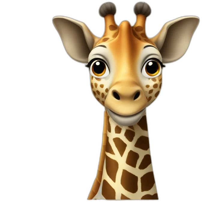 Girafe l'éléphant emoji