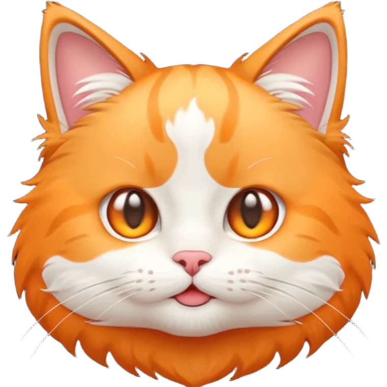 cute cat face emoji with :3 expression emoji